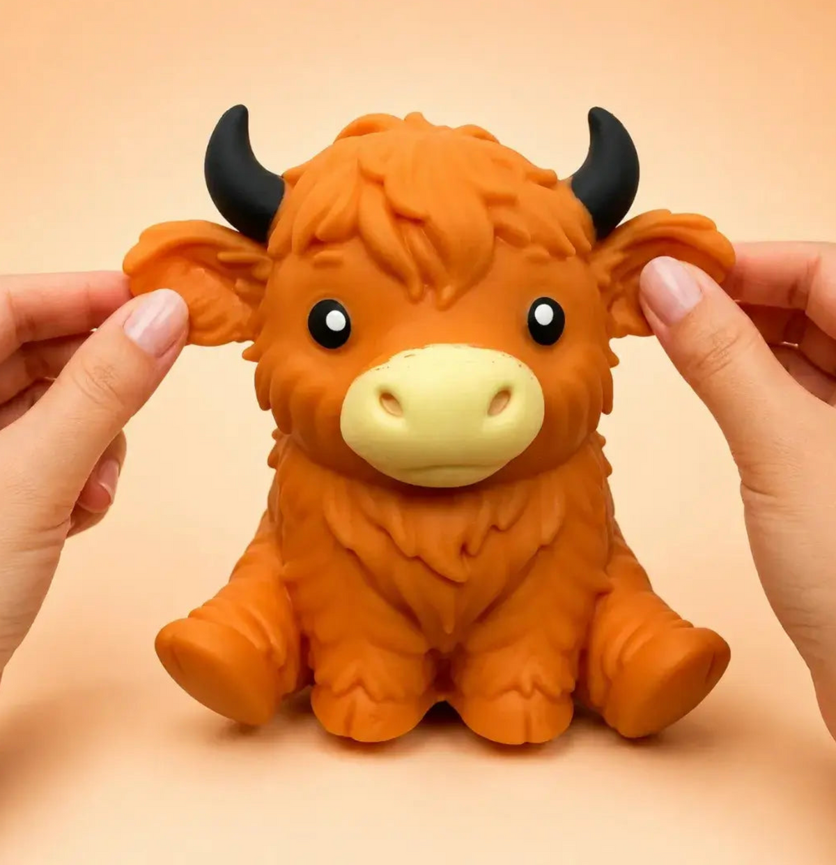 Jumbo Highland Cow Squishy – Choose Orange or Dark Brown