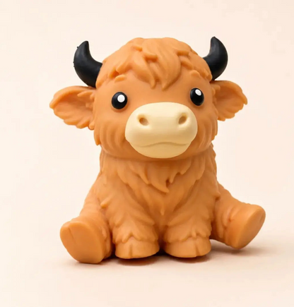 Jumbo Highland Cow Squishy – Choose Orange or Dark Brown