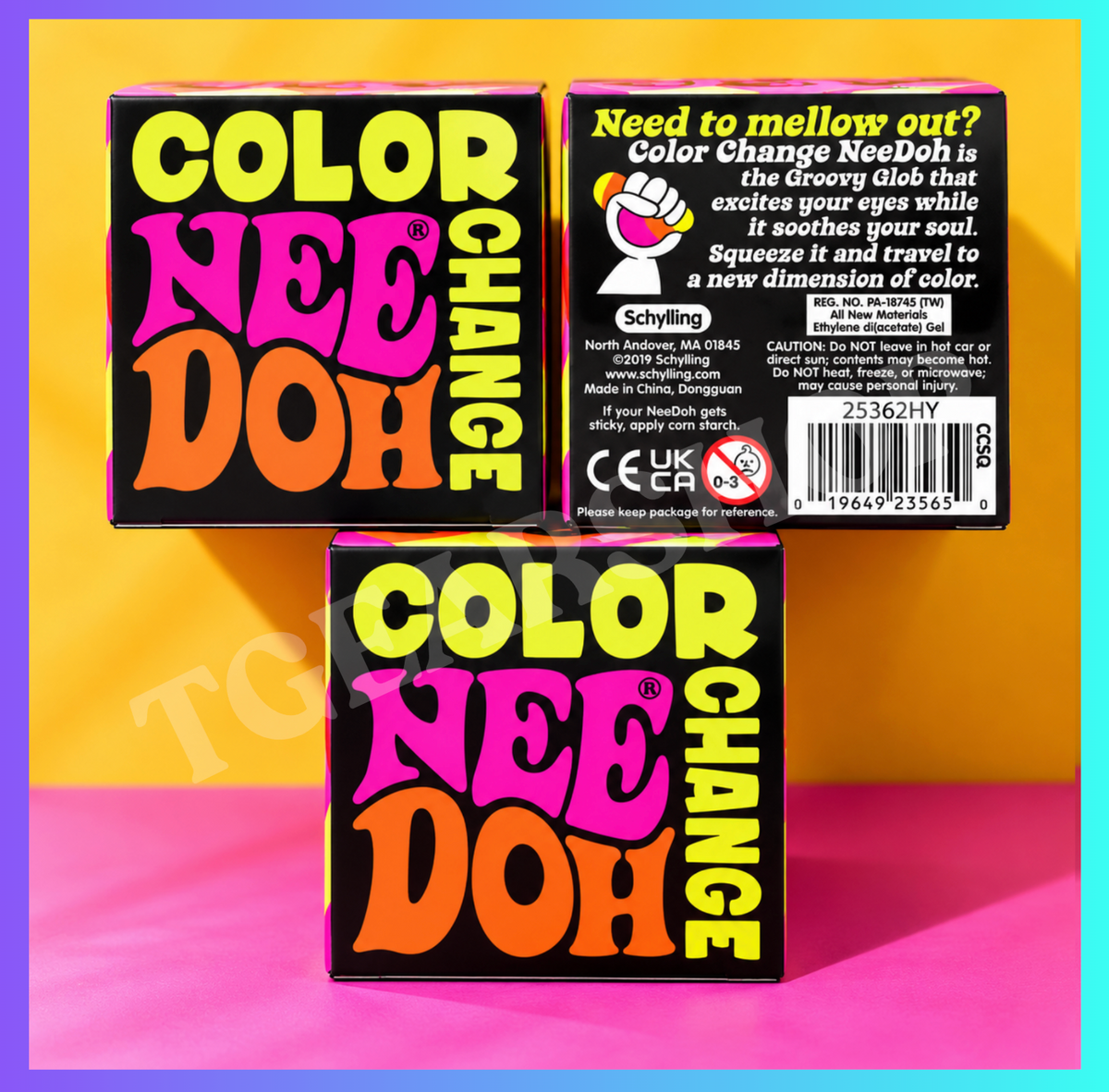NeeDoh Color Change 3-Piece Bundle – Pink, Yellow & Blue