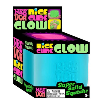 NeeDoh® Nice Cube GLOW Squishy Fidget Stress Ball (1pc) Assorted Colors