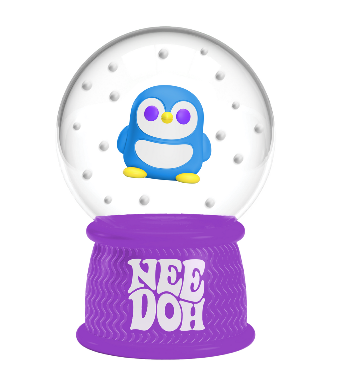NeeDoh Squish Flow SNOW GLOBE - Purple
