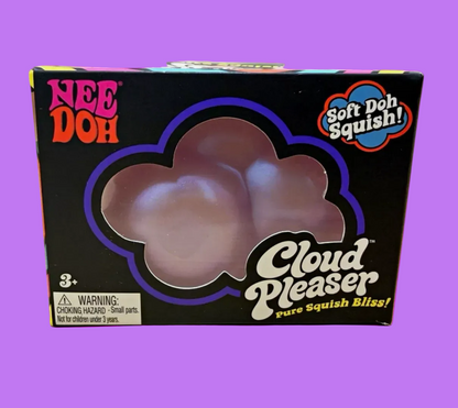 Schylling NeeDoh Cloud Pleaser cloud-shaped squishy fidget toy in its retail box