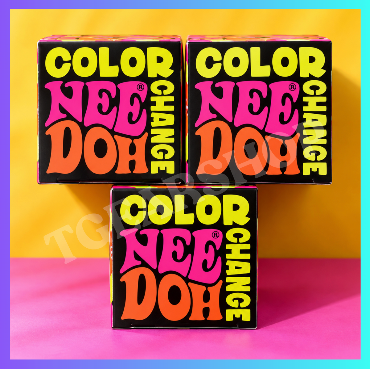 NeeDoh Color Change bundle showing the branded packaging of all three boxes.