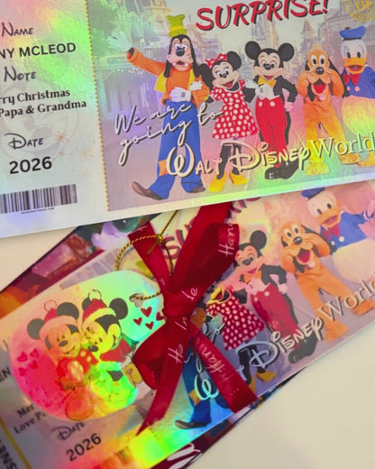✨ Premium Holographic Surprise Ticket – Magical Disney Reveal Gift for Kids
