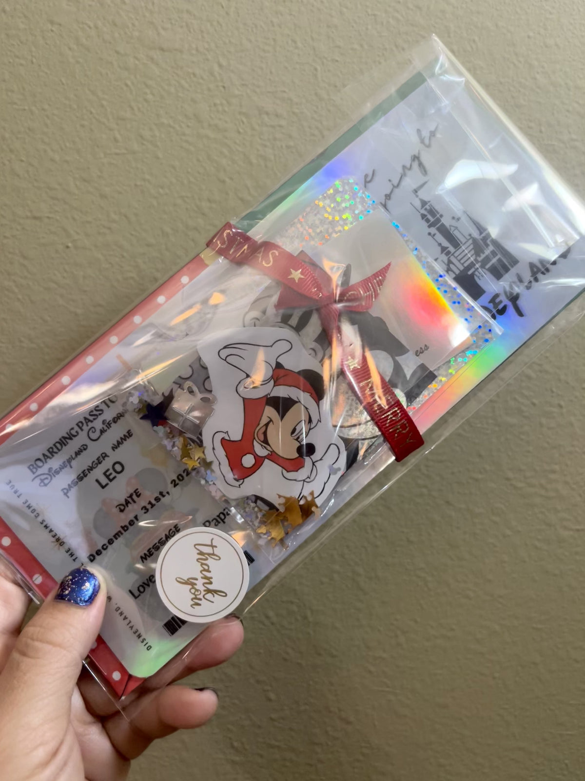 Premium Holographic Birthday Surprise Ticket – Personalized Disney Reveal!